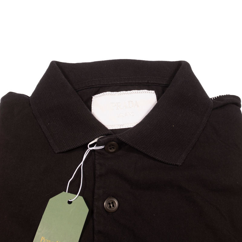 Prada Black Short Sleeve Polo Shirt
