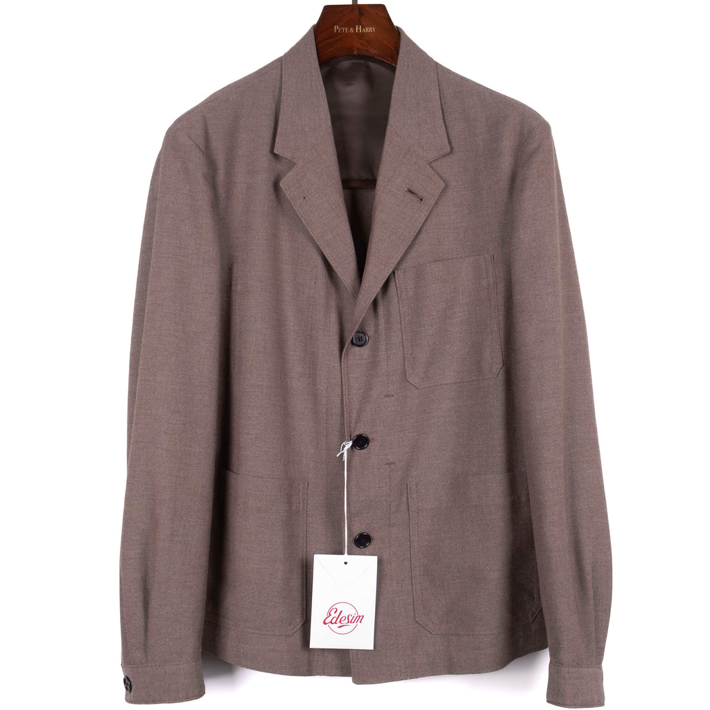 Neapolitan Hand Tailored Brown Utility Jacket 48
