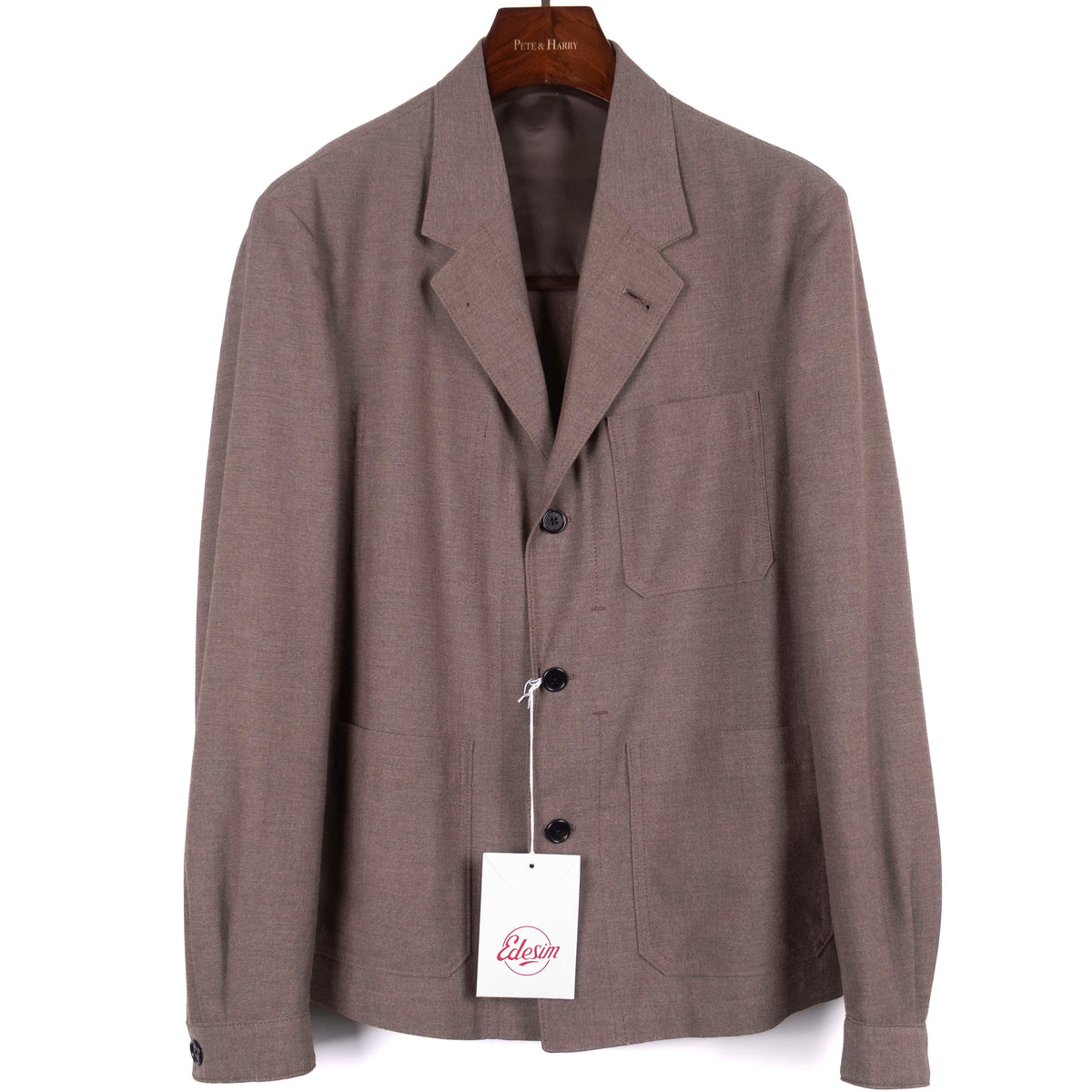 Neapolitan Hand Tailored Brown Utility Jacket 48