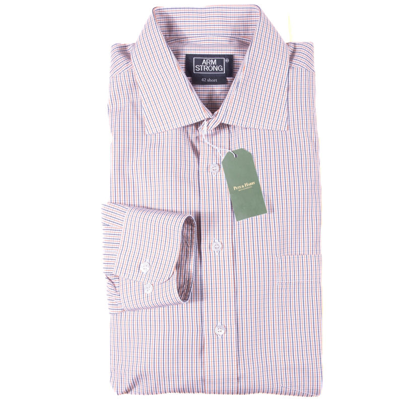 Armstrong Orange and Blue Checks Shirt