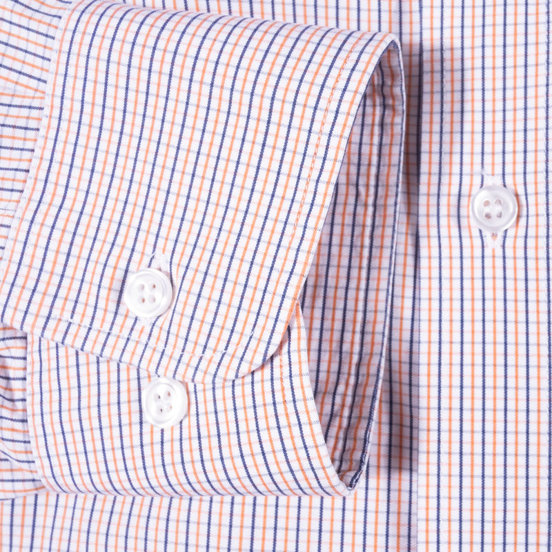 Armstrong Orange and Blue Checks Shirt