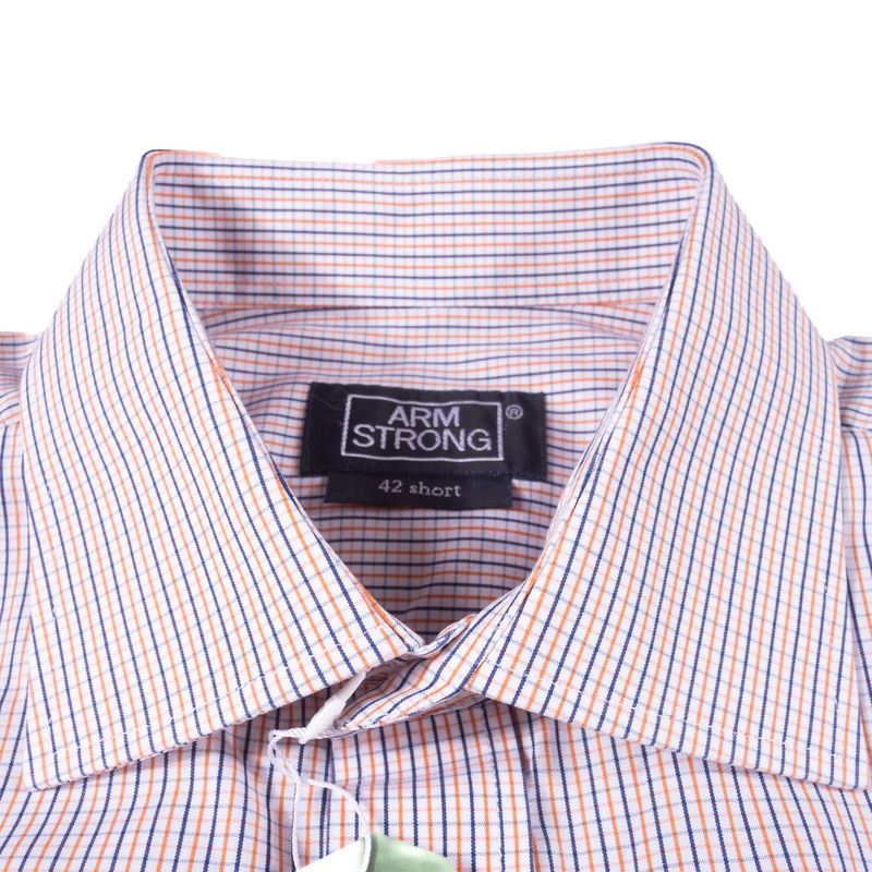 Armstrong Orange and Blue Checks Shirt