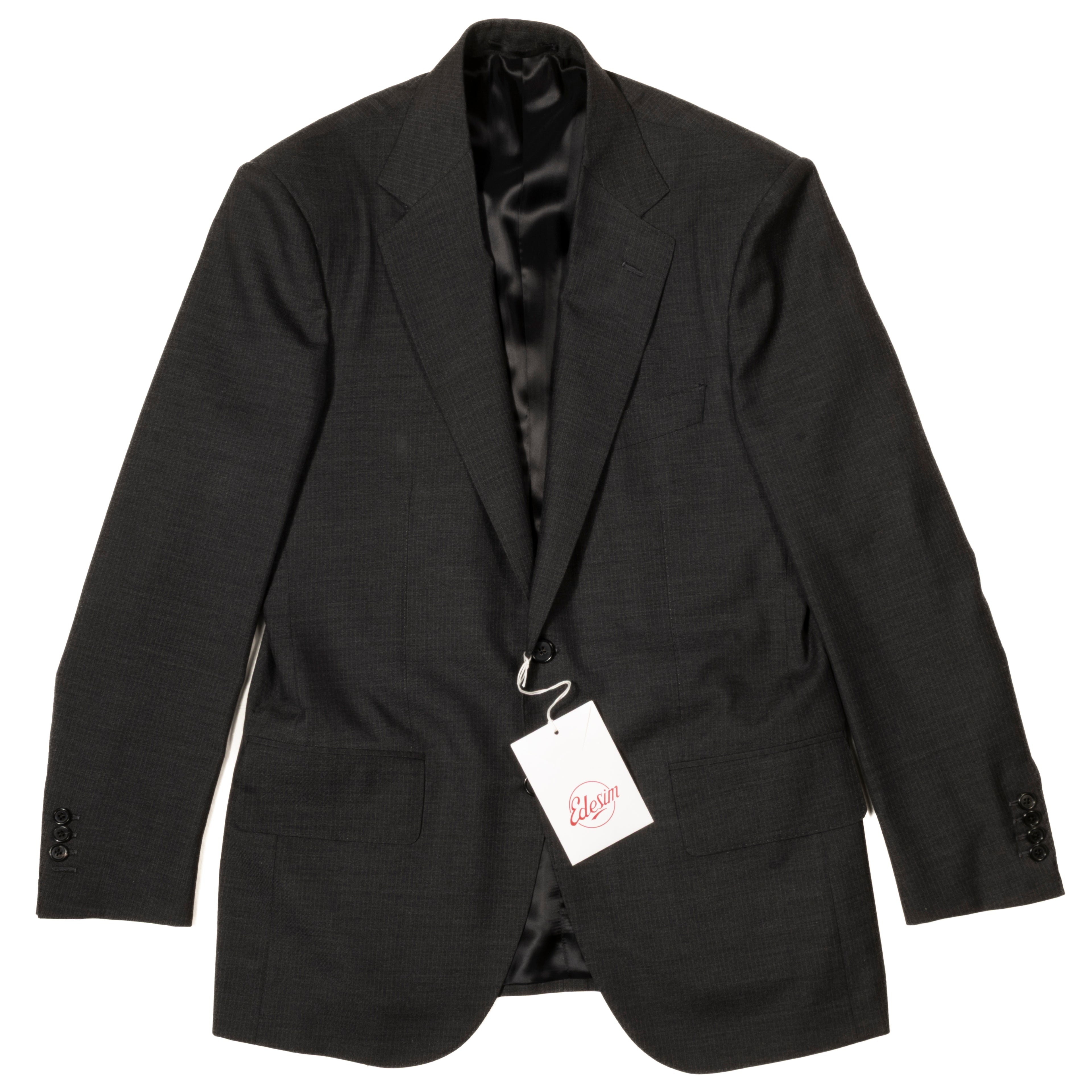 Neapolitan Hand Tailored Grey Pinstripe Suit Sz 54
