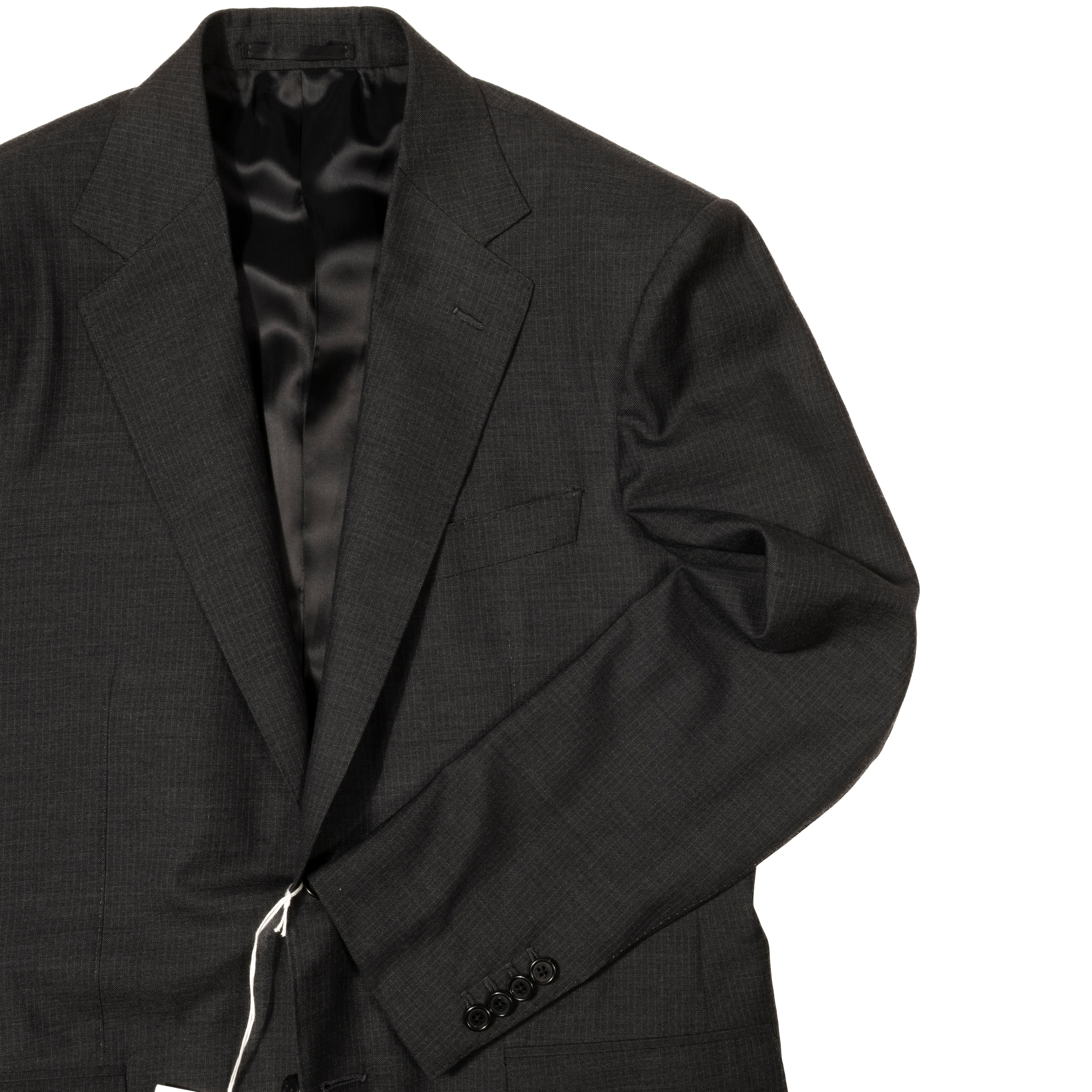 Neapolitan Hand Tailored Grey Pinstripe Suit Sz 54