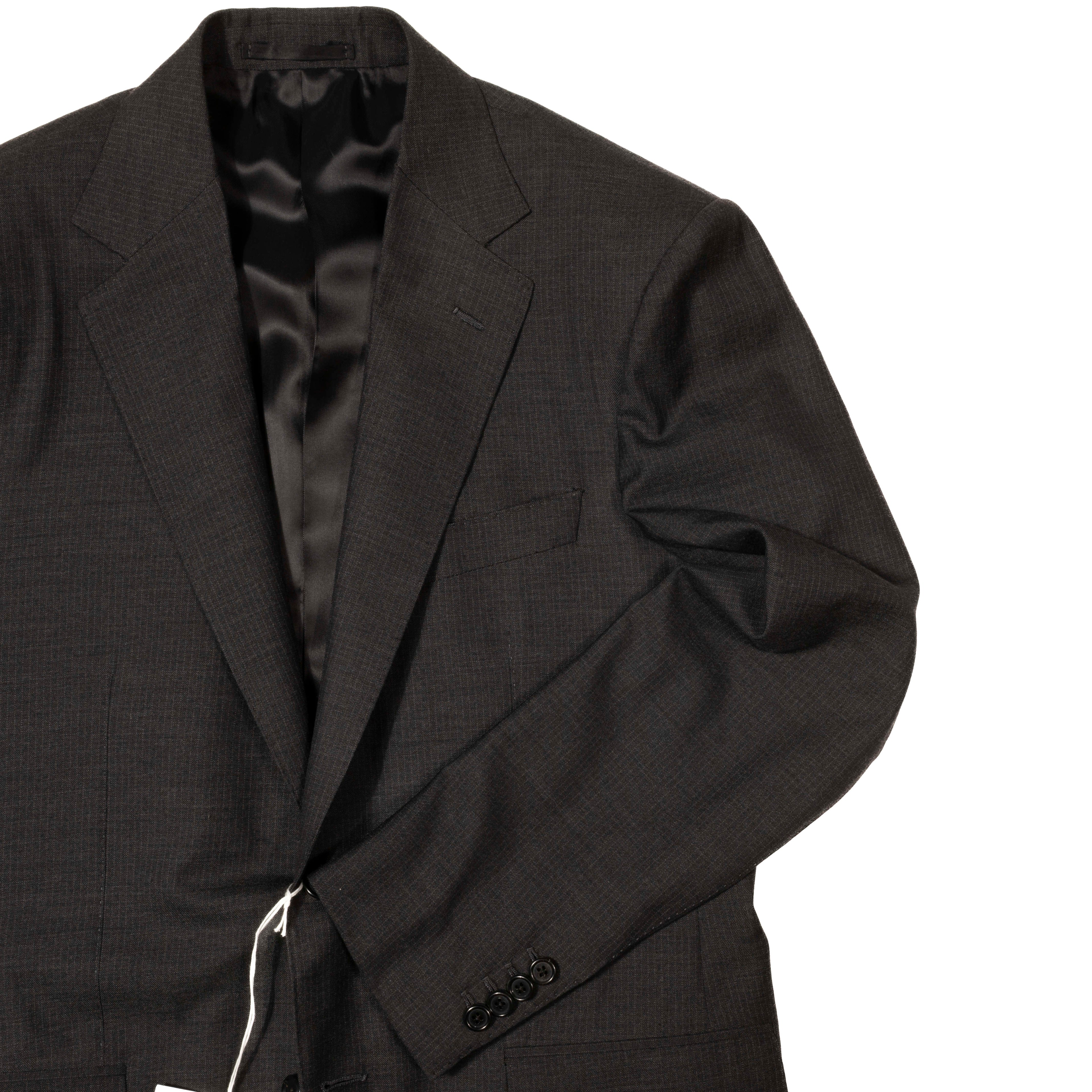 Neapolitan Hand Tailored Grey Pinstripe Suit Sz 54