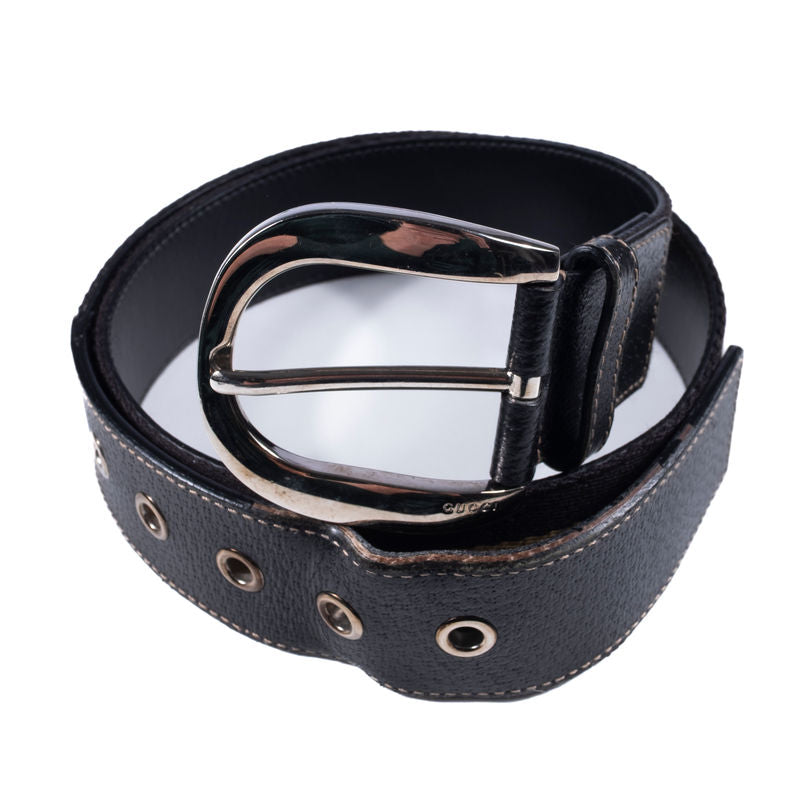 Gucci Navy and Beige Surcingle Belt