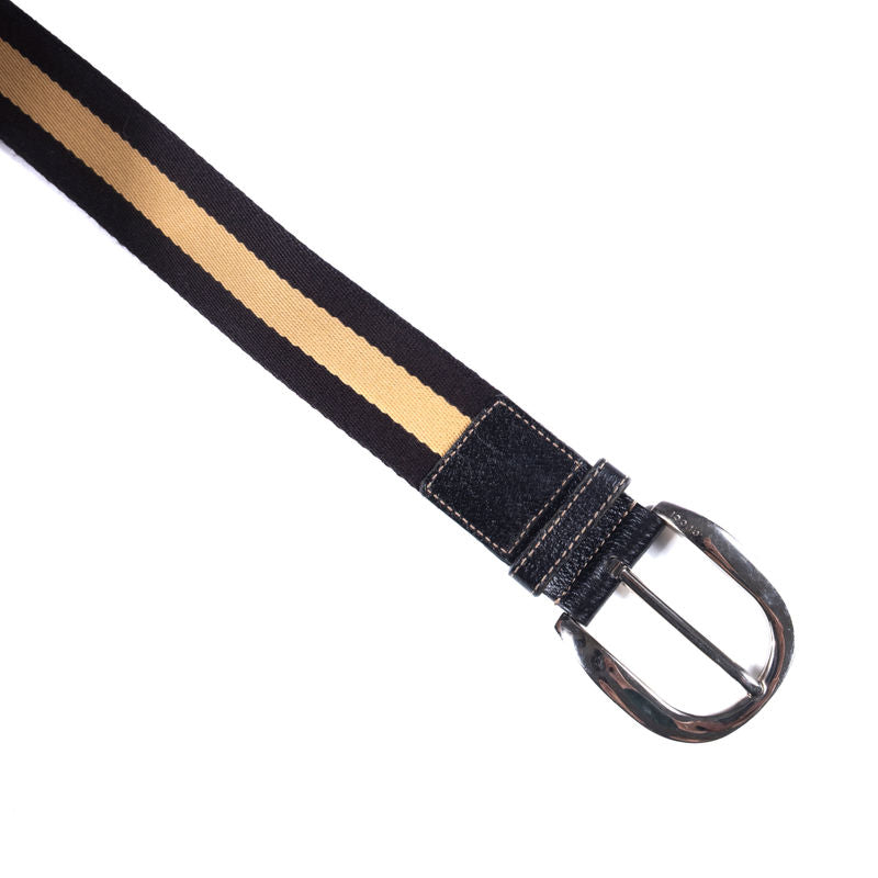 Gucci Navy and Beige Surcingle Belt