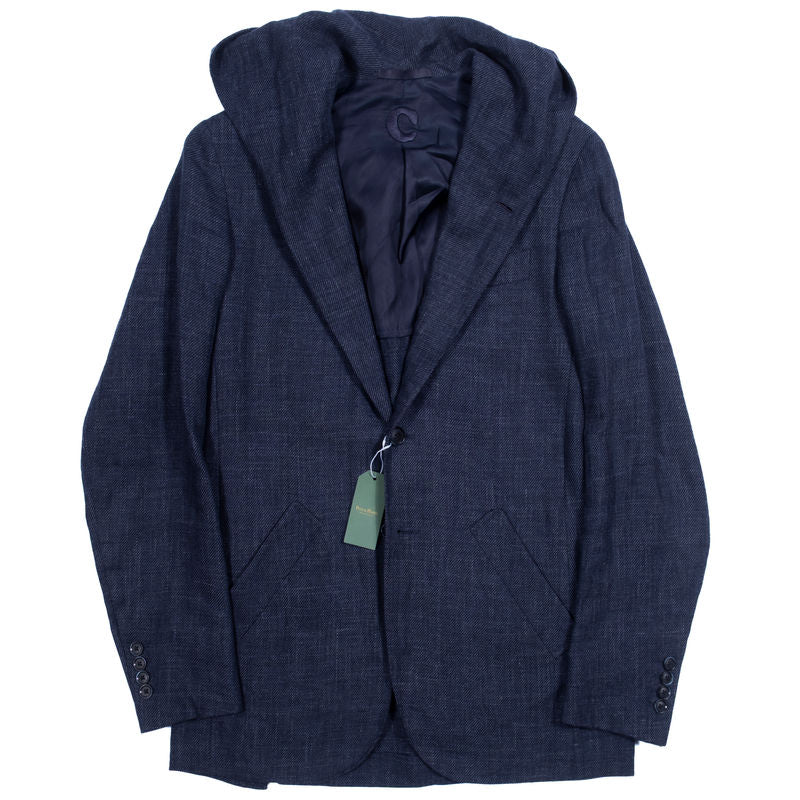 Caruso Navy Hooded Jacket