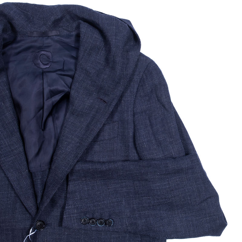 Caruso Navy Hooded Jacket