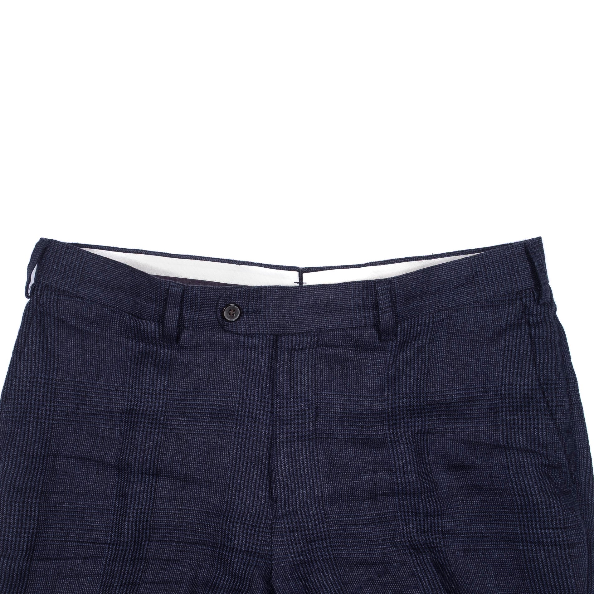 Suitsupply Navy Checks Linen, Patch Pocket Casual Suit