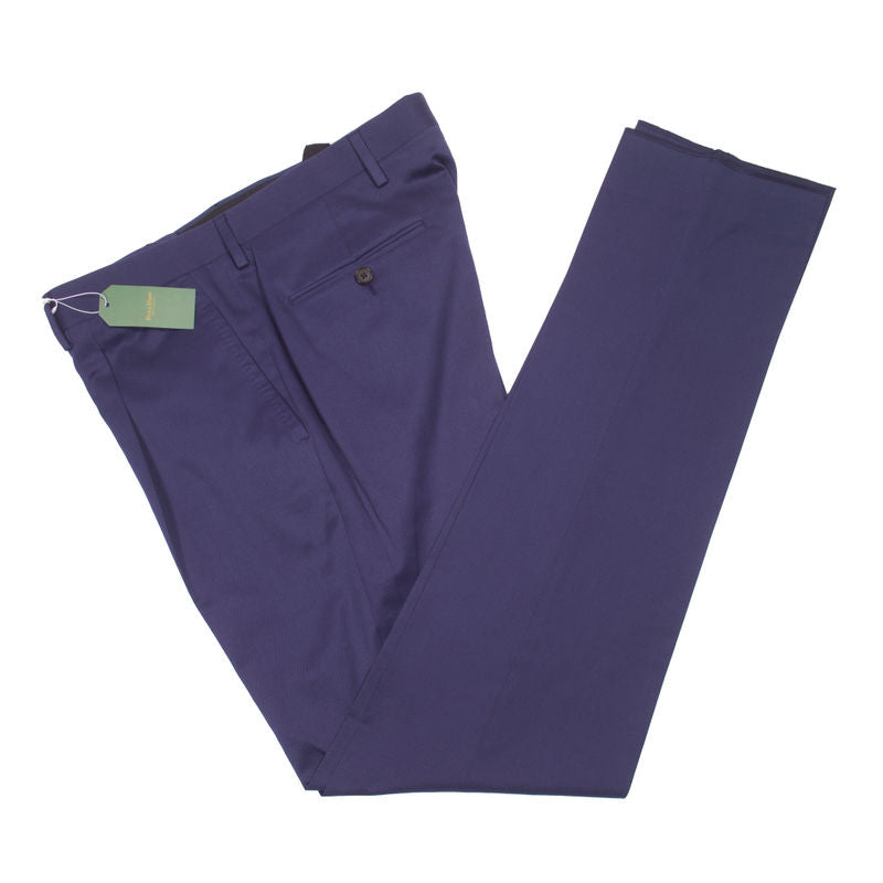 Neapolitan Hand Tailored Blue Cotton Trousers