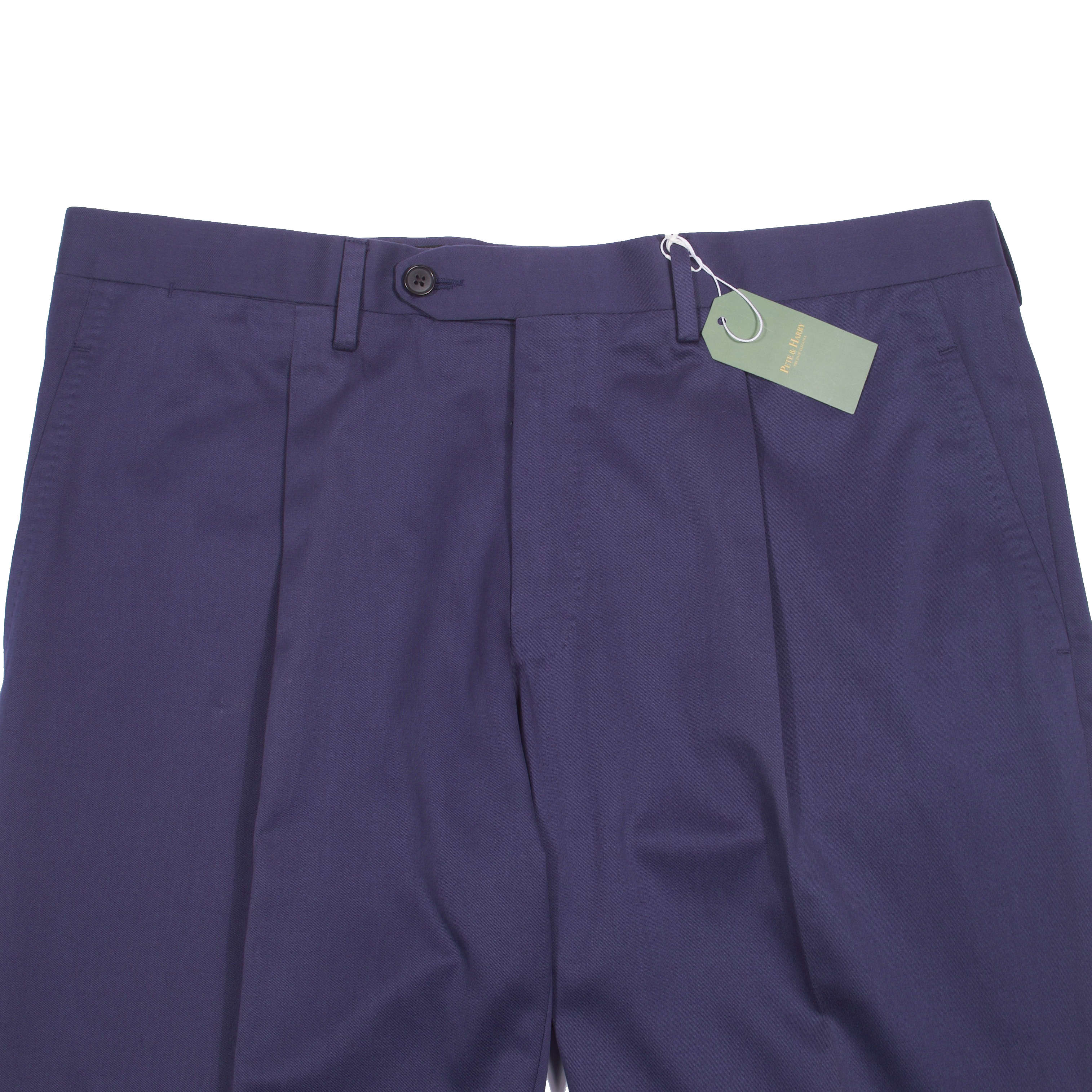 Neapolitan Hand Tailored Blue Cotton Trousers