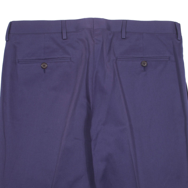 Neapolitan Hand Tailored Blue Cotton Trousers