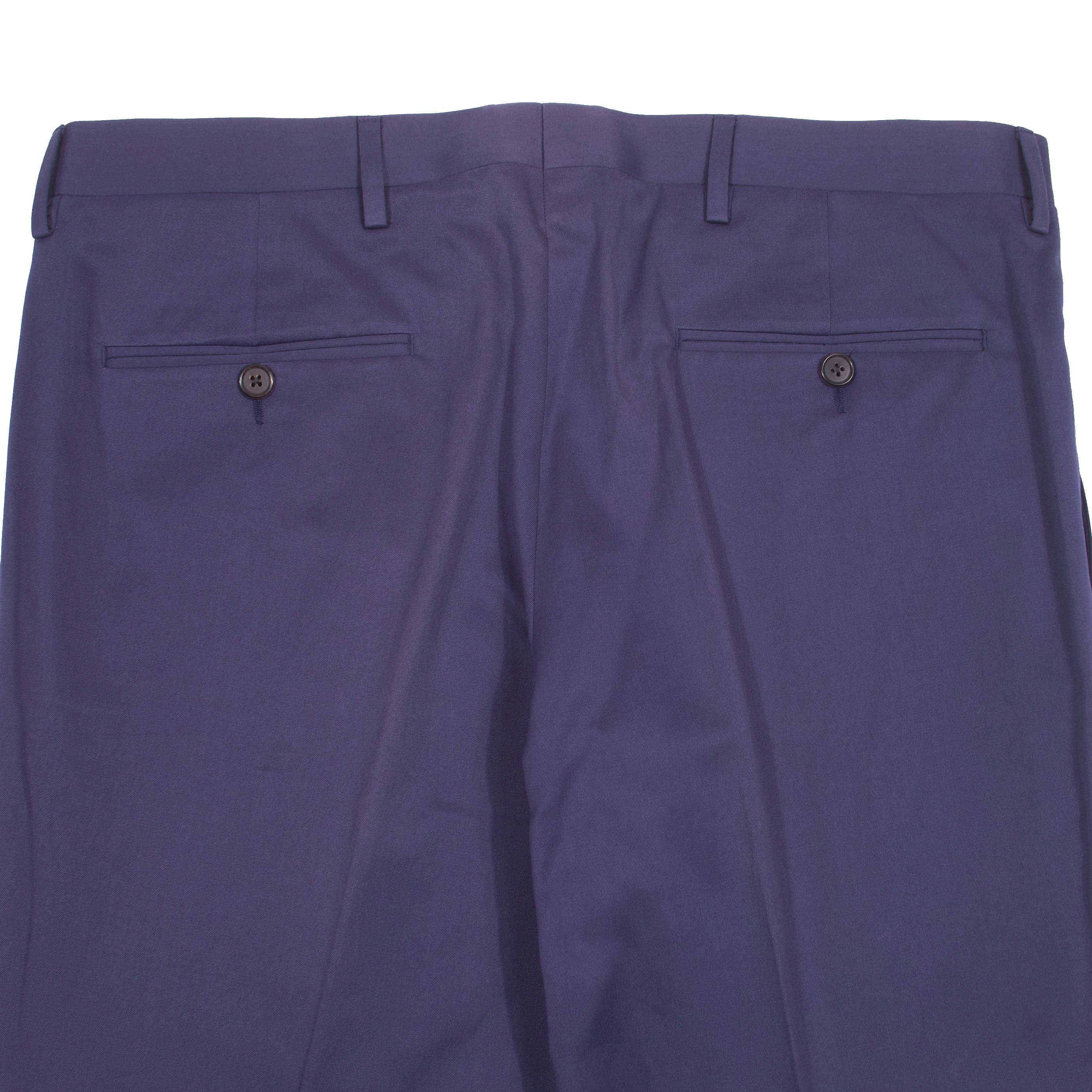 Neapolitan Hand Tailored Blue Cotton Trousers