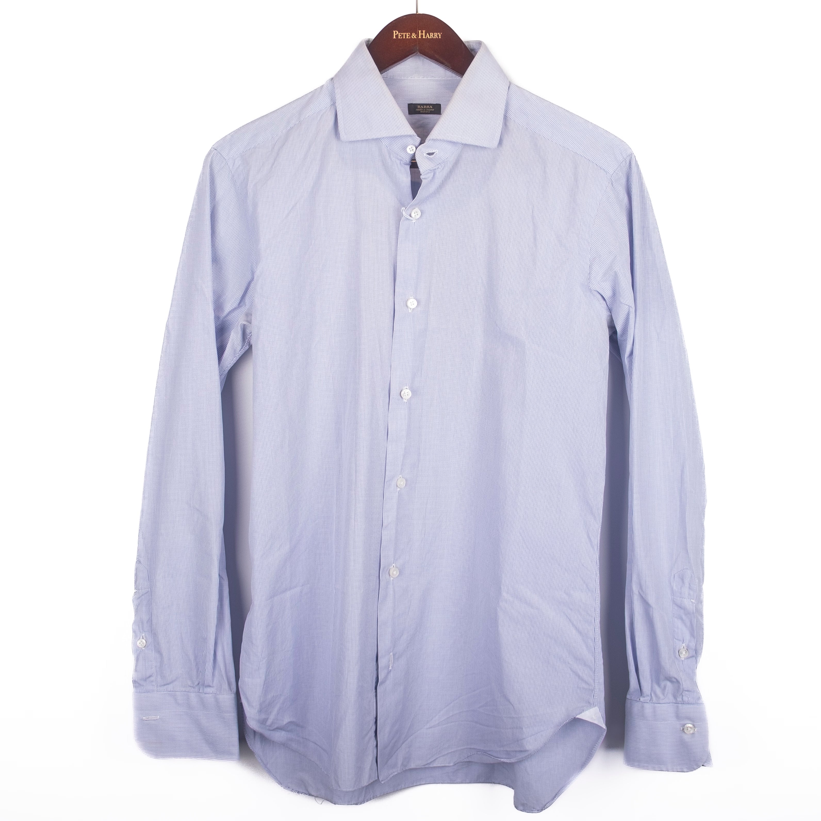 Blue and White Checked Shirt