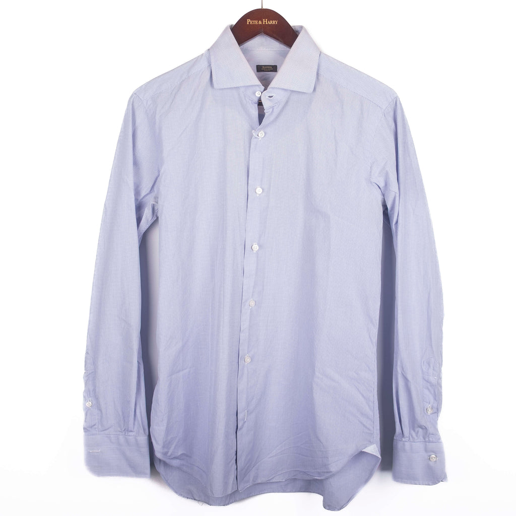 Blue and White Checked Shirt