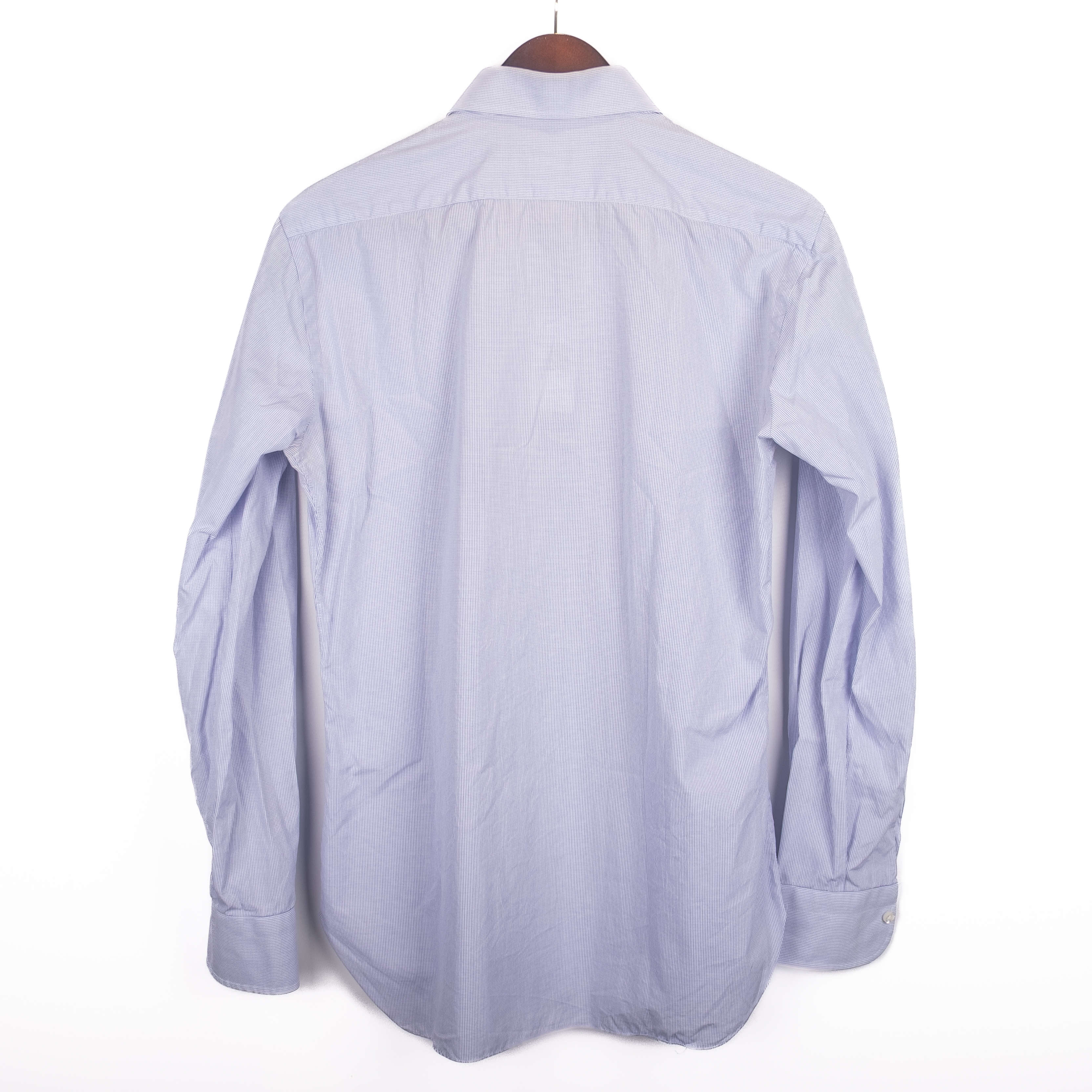 Blue and White Checked Shirt