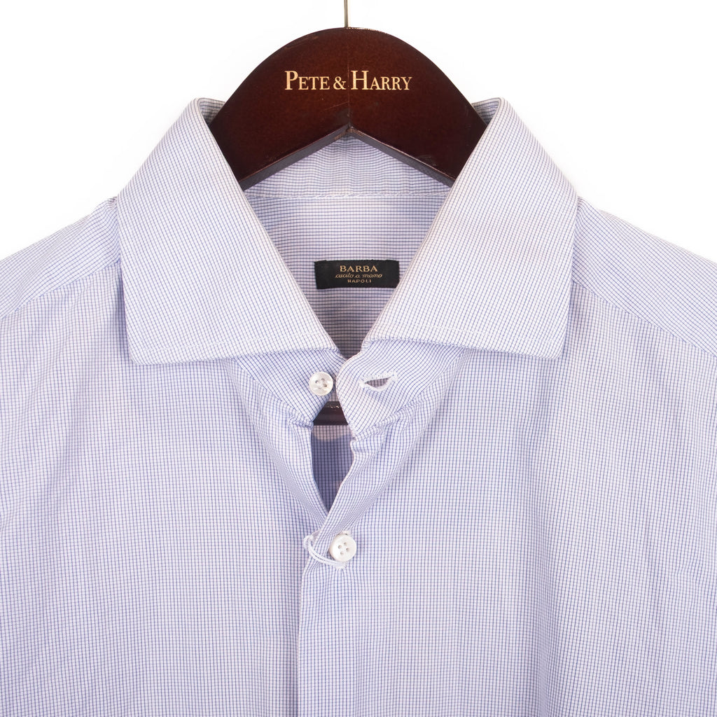 Blue and White Checked Shirt