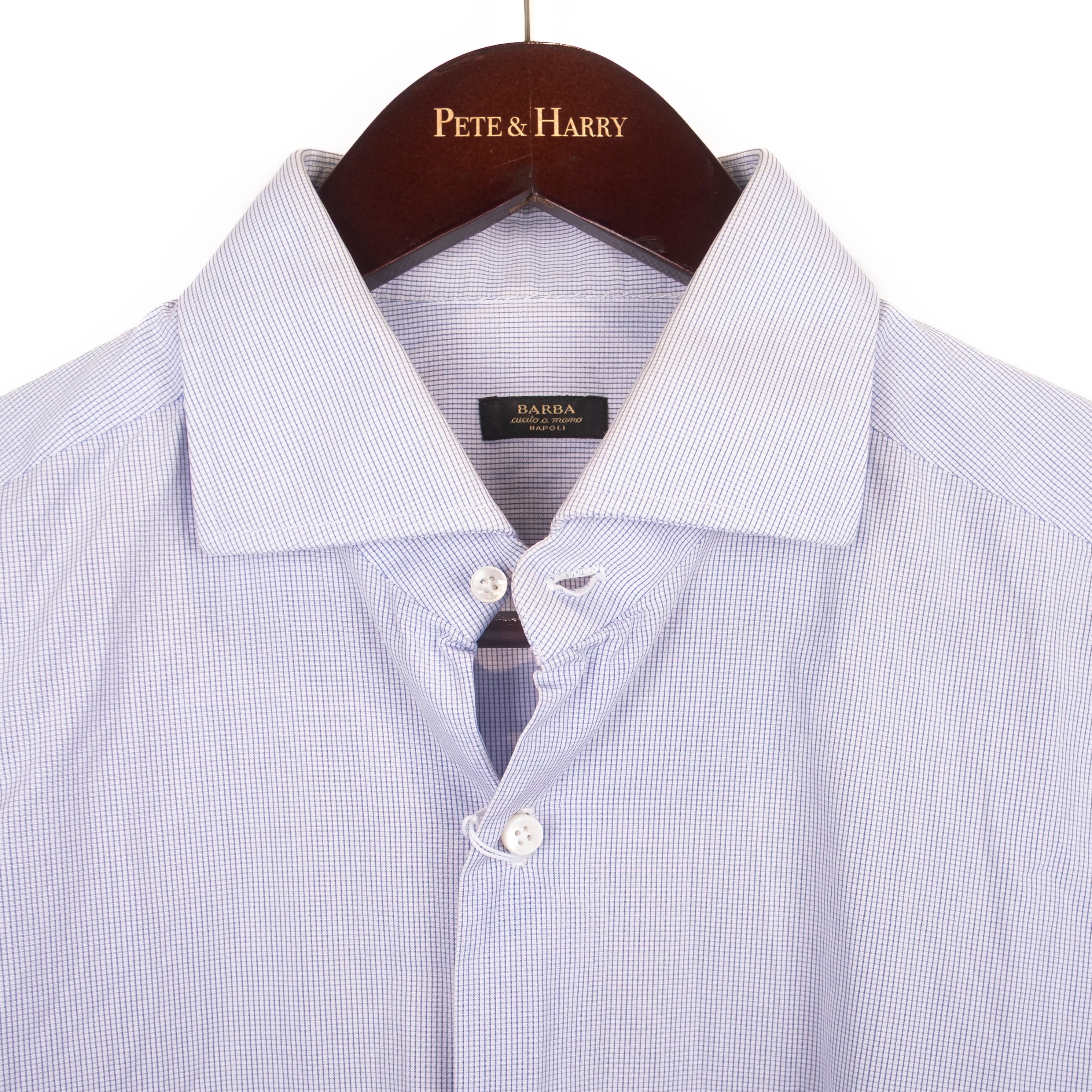 Blue and White Checked Shirt