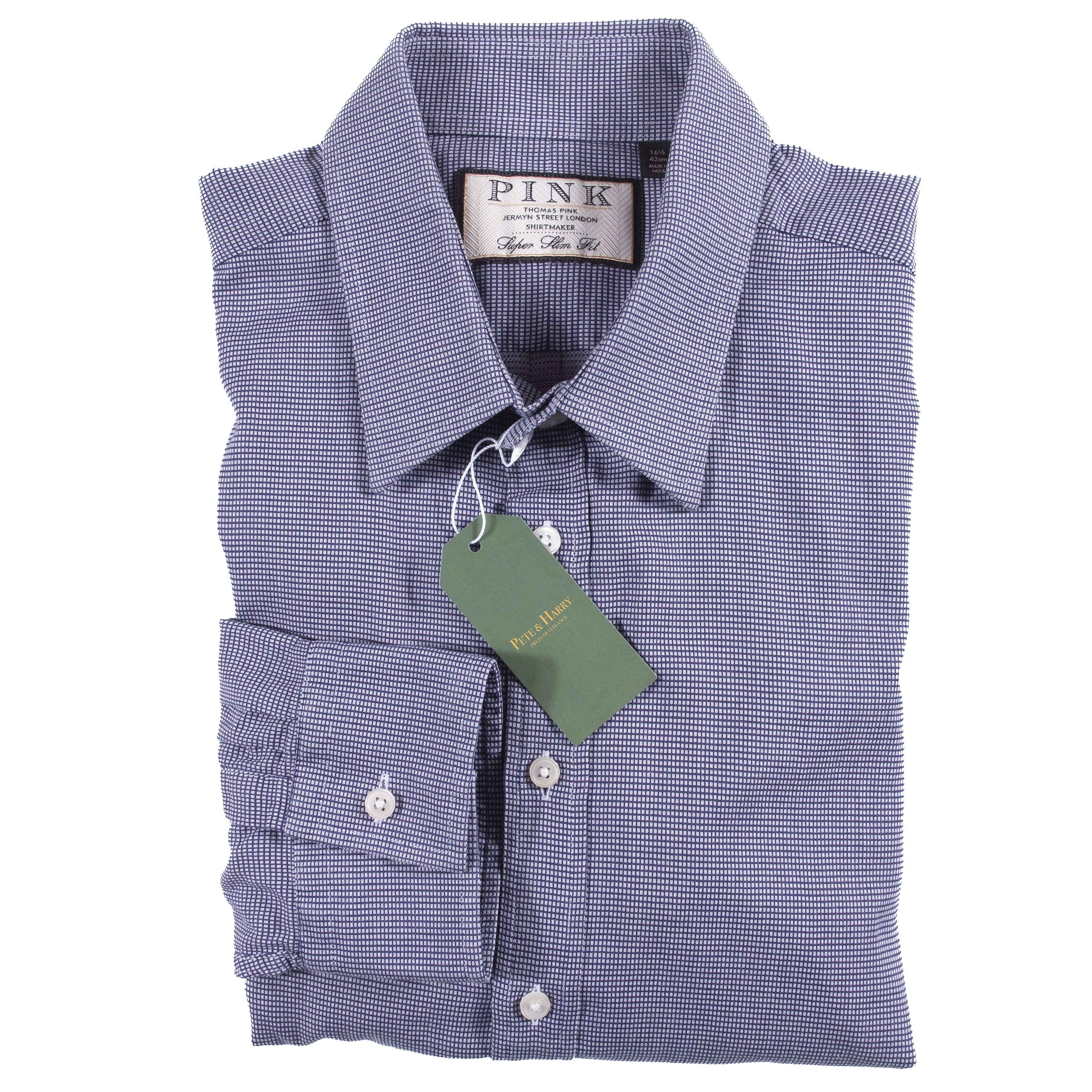 Thomas Pink Blue Shirt