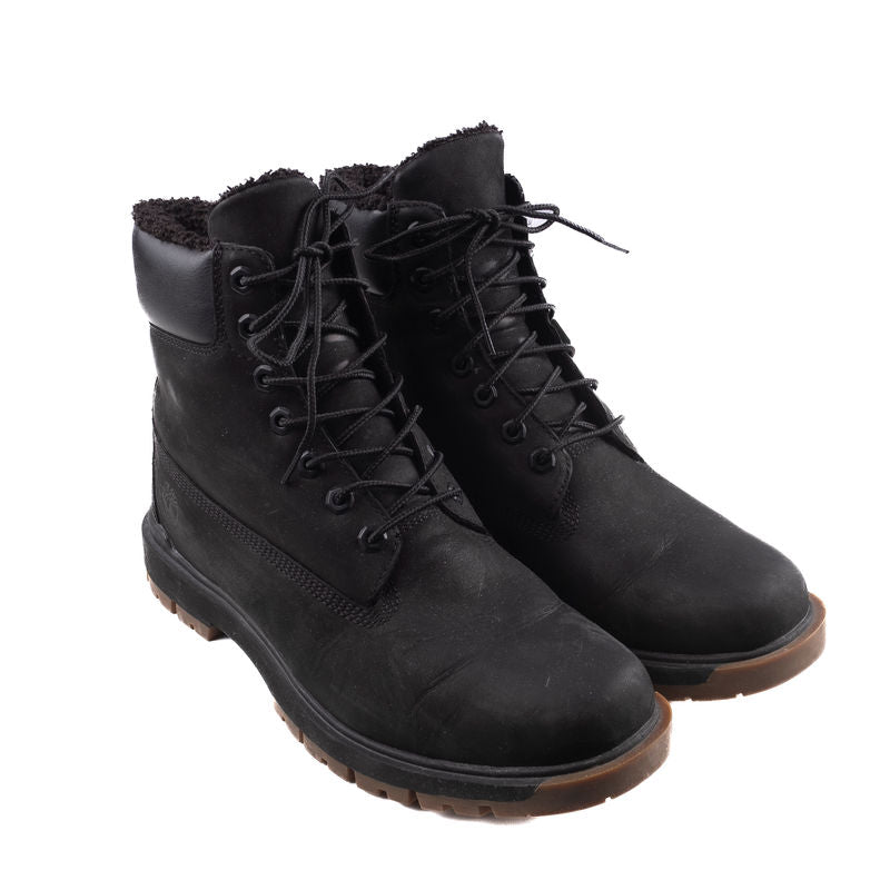 Timberland Black Shearling Lined Suede Boots