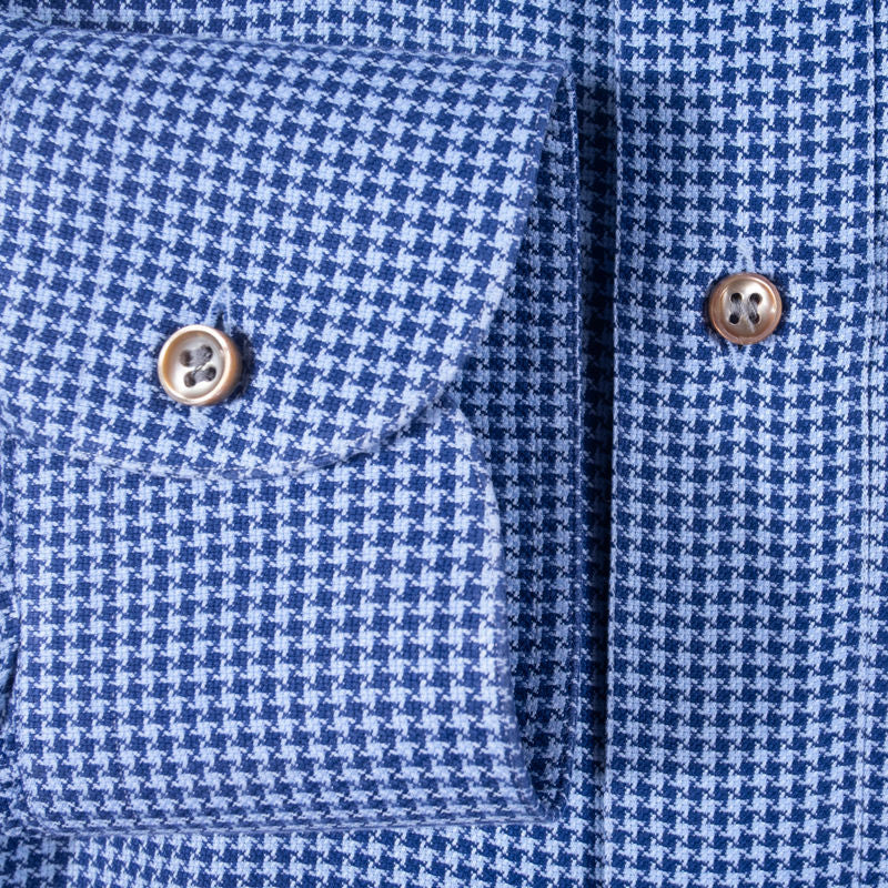 Marol Blue houndstooth Shirt