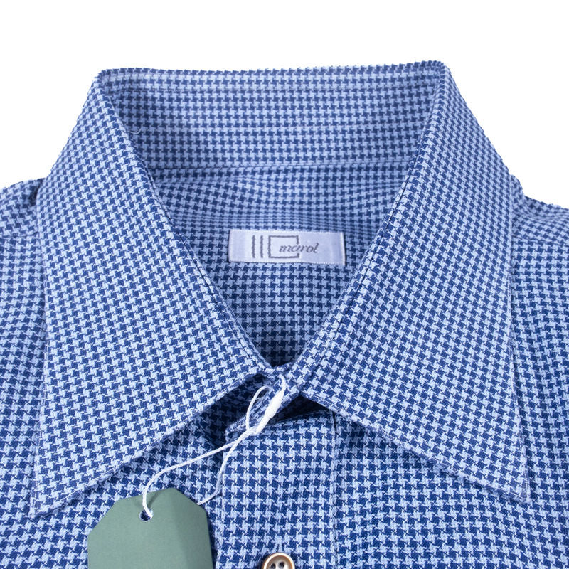 Marol Blue houndstooth Shirt