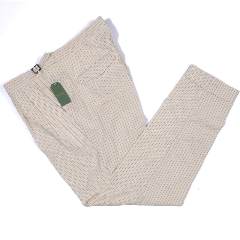 PT Torino White With Navy Pinstripe Trousers