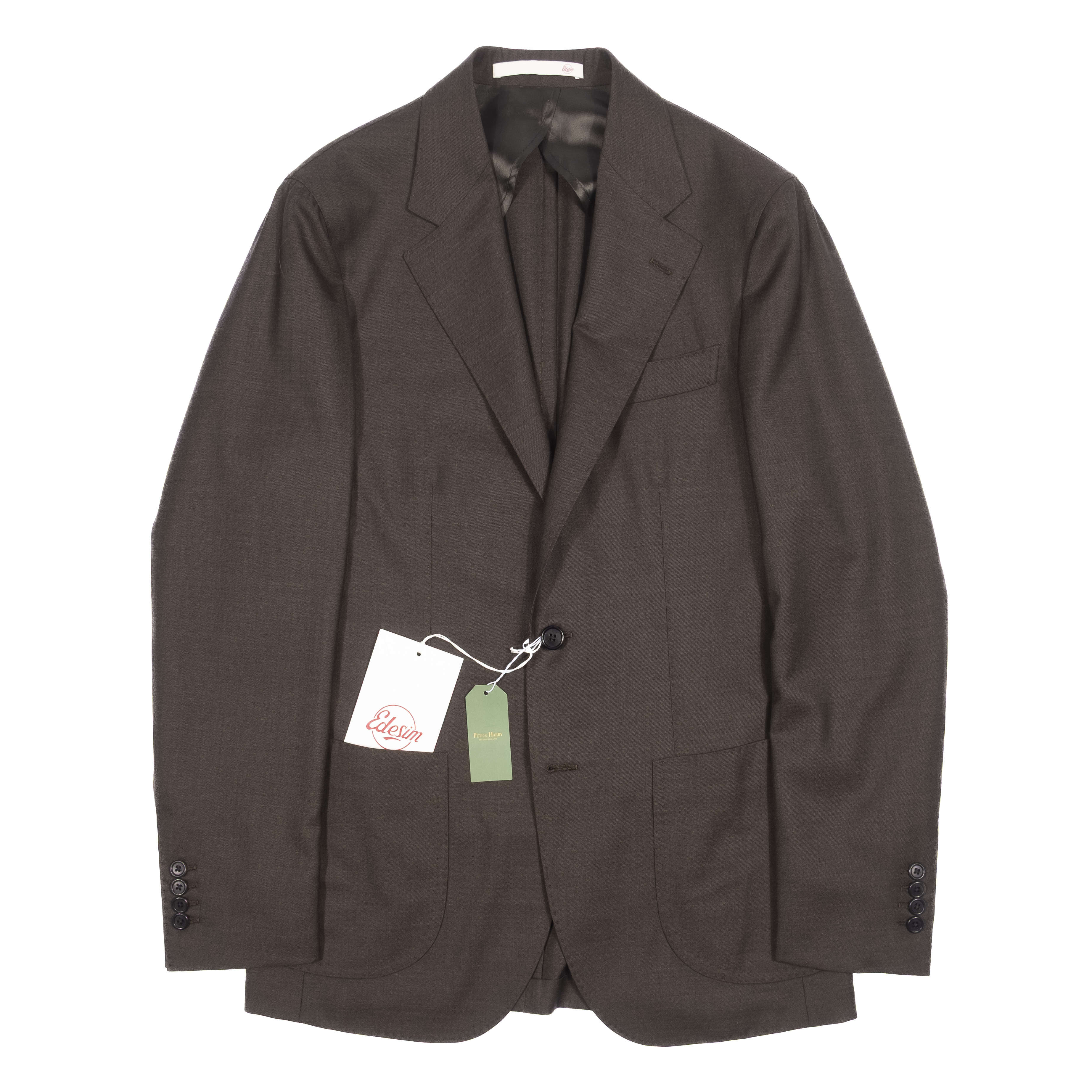 Neapolitan Hand Tailored Green Drapers Hight Twist Wool Sport Coat 48