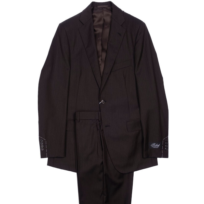 Brown Herringbone Business Suit