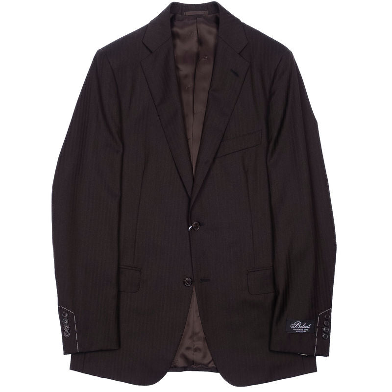 Brown Herringbone Business Suit