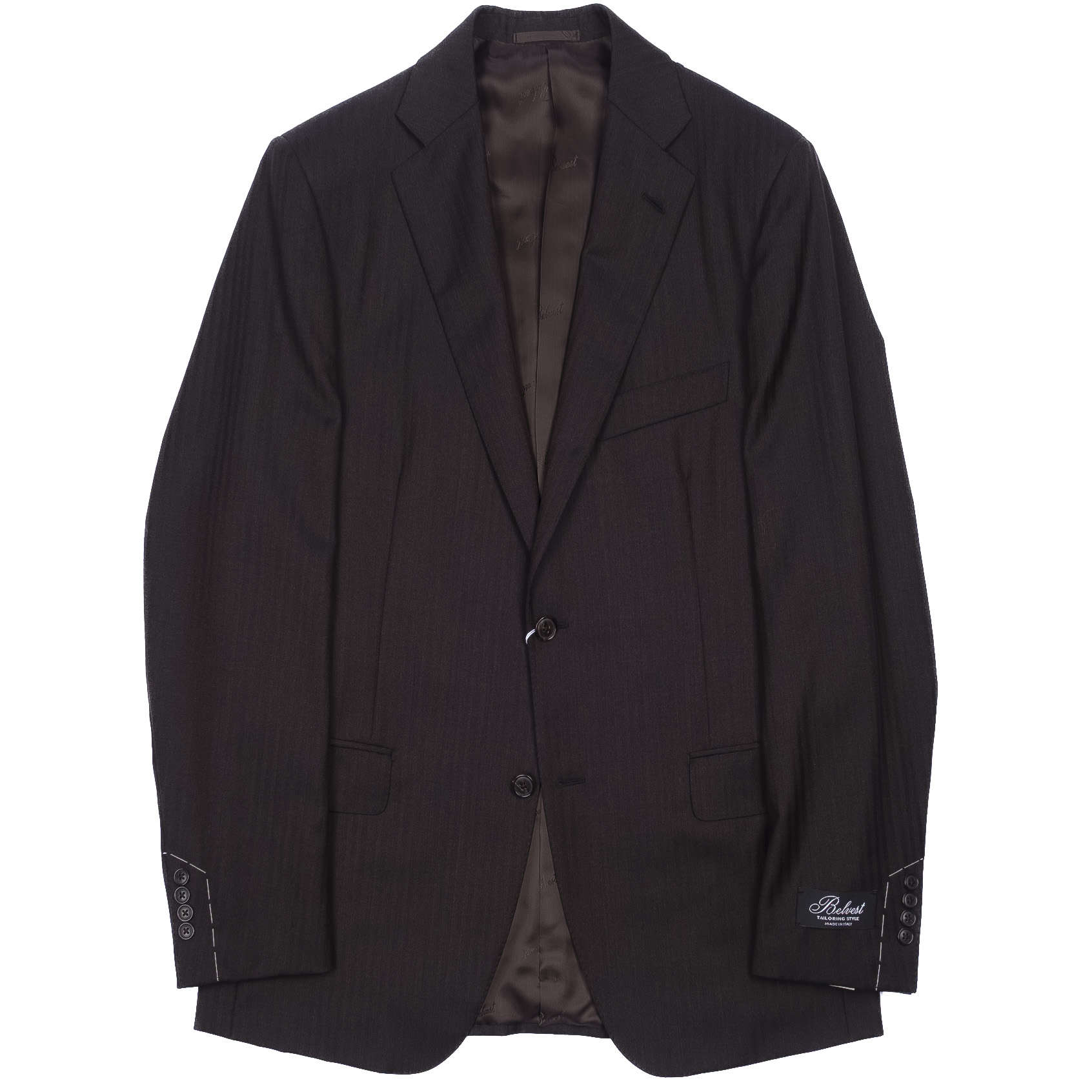 Brown Herringbone Business Suit