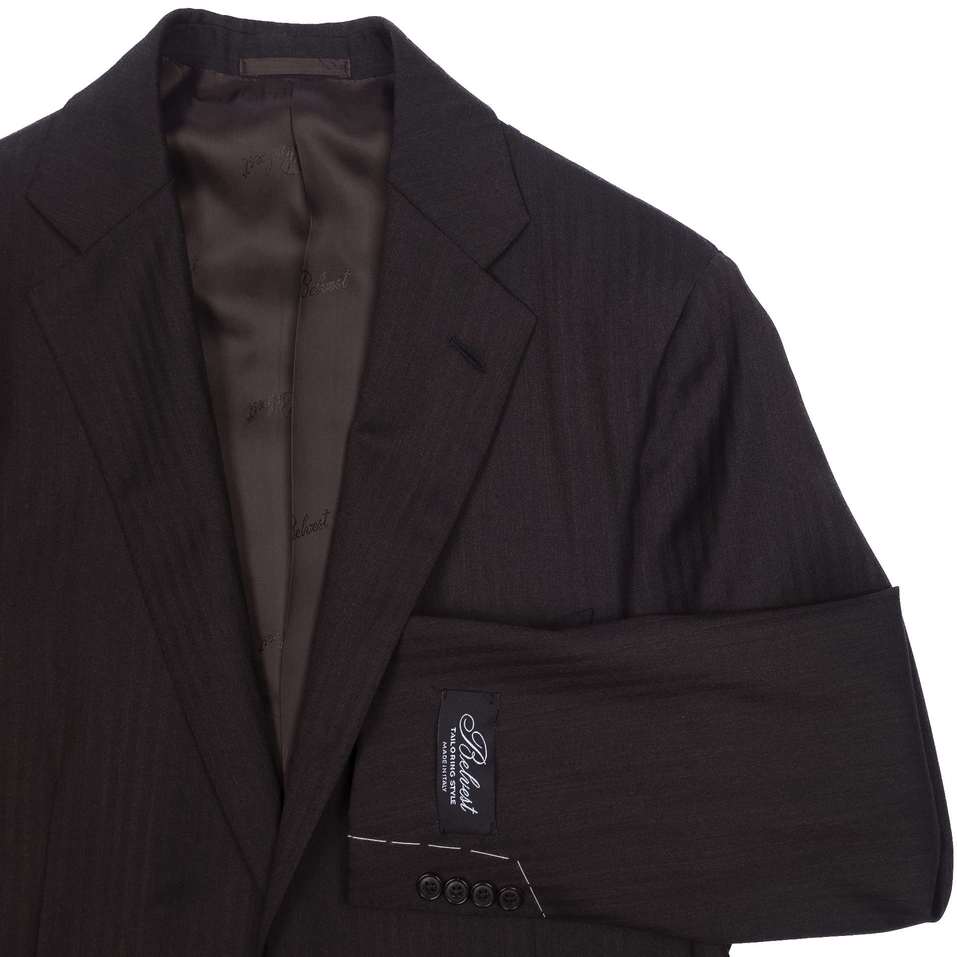 Brown Herringbone Business Suit
