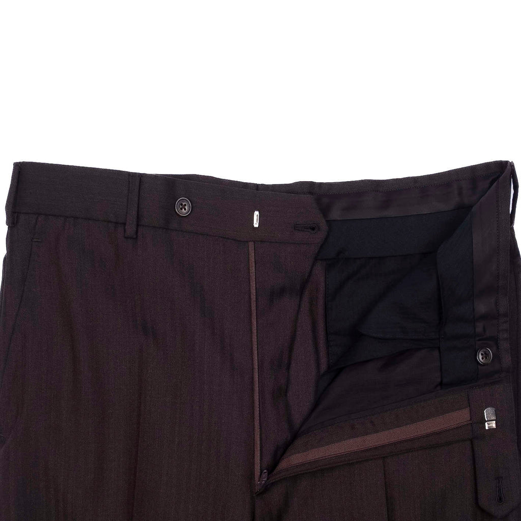 Brown Herringbone Business Suit