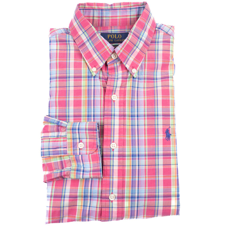 Pink Check Buttondown Madras Shirt