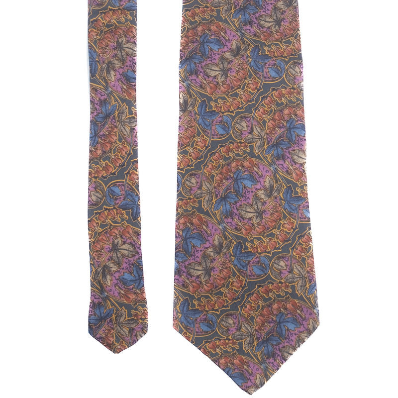 Navy Leaf Tie
