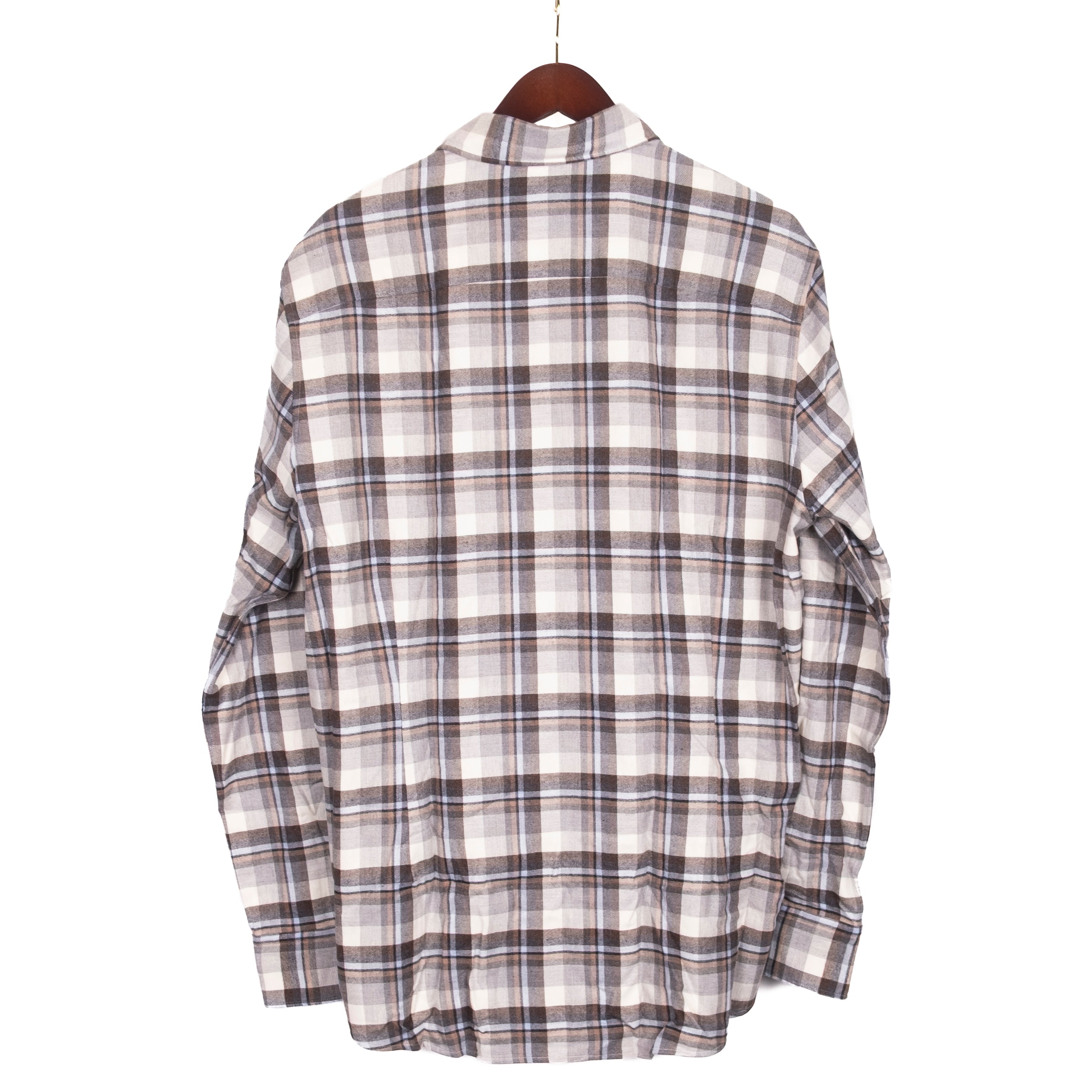 Grey and Brown Checked Buttondown Shirt