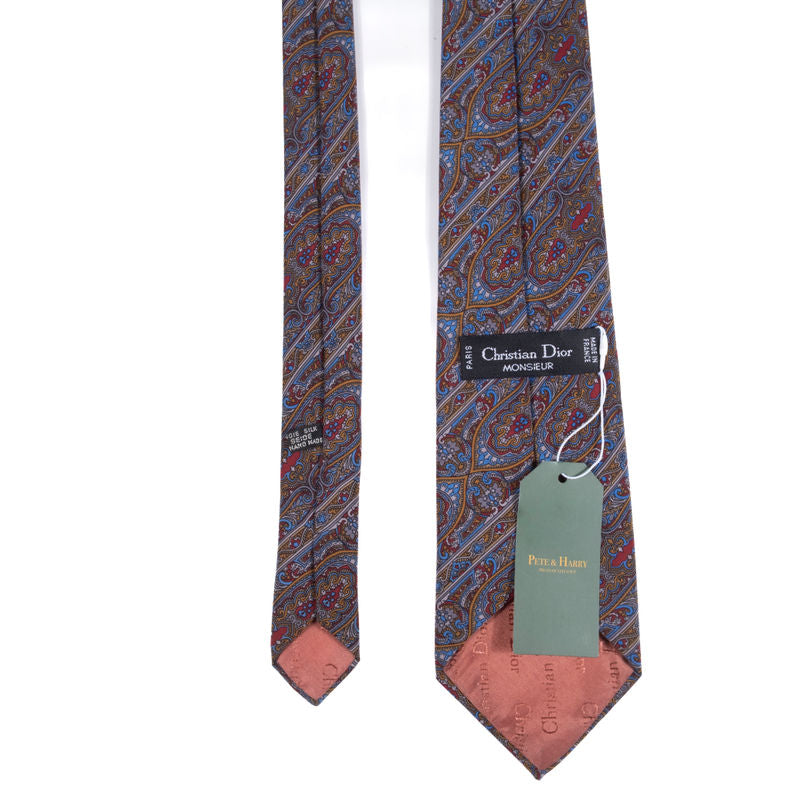 Dior Red Paisley Tie