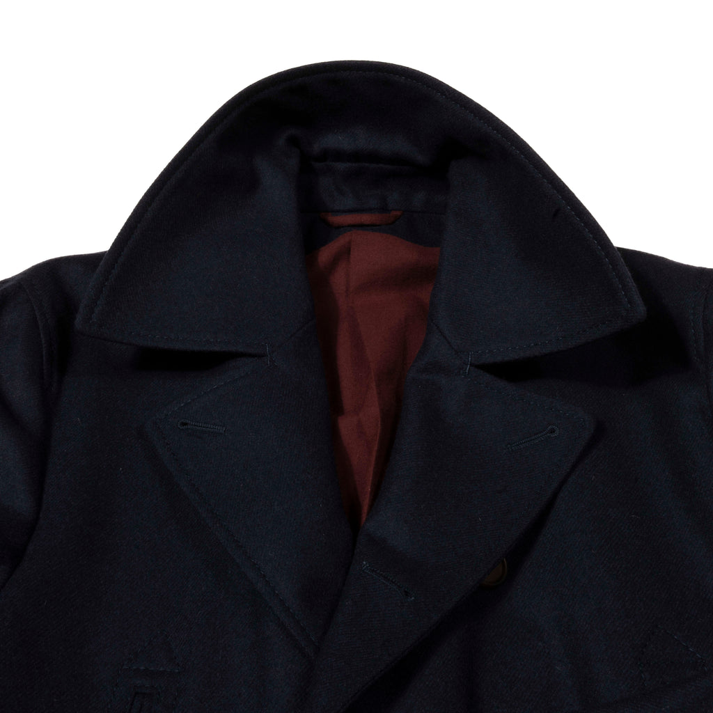 Neapolitan Hand Tailored Navy Wool Pea Coat