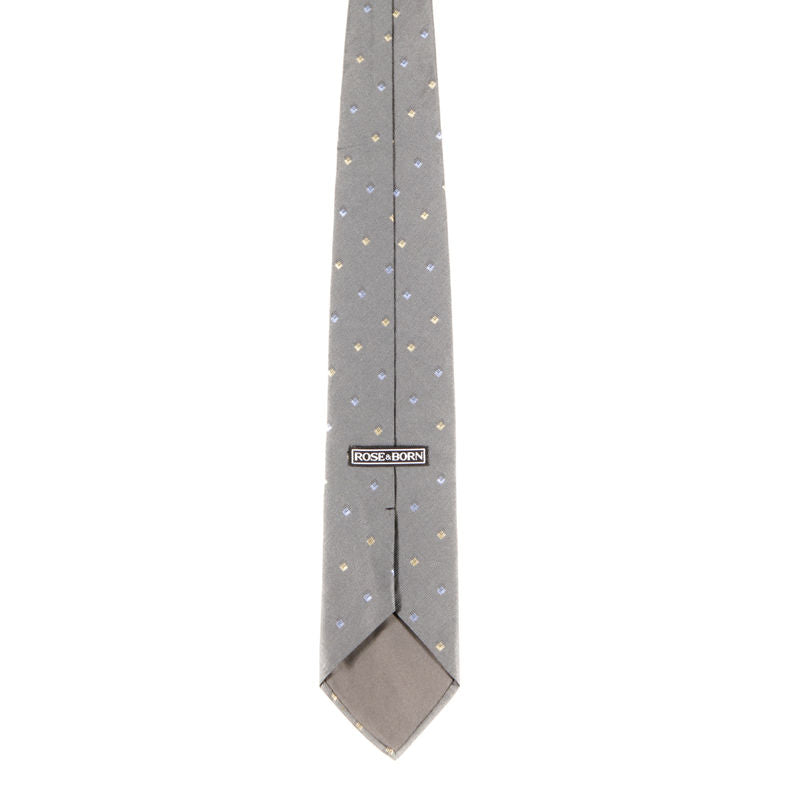Rose & Born Grey Small Patterned Tie