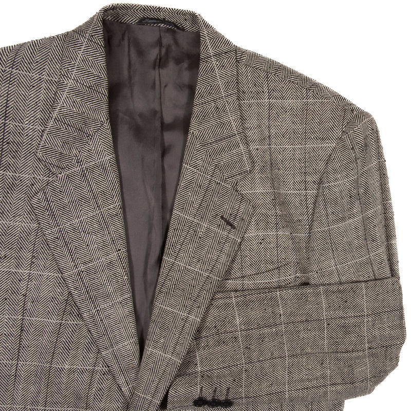 Principe by Marzotto Grey Herringbone Blazer