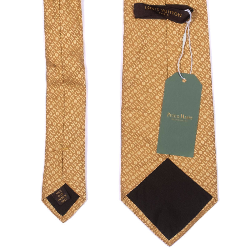 Louis Vuitton Yellow and Gold Tie