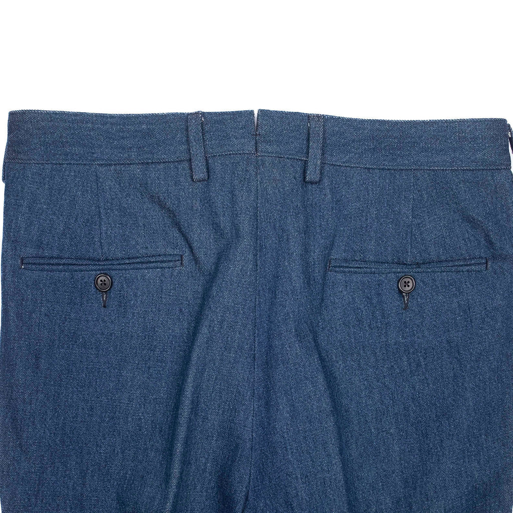 Neapolitan Hand Tailored Blue Denim Trousers Sz 50