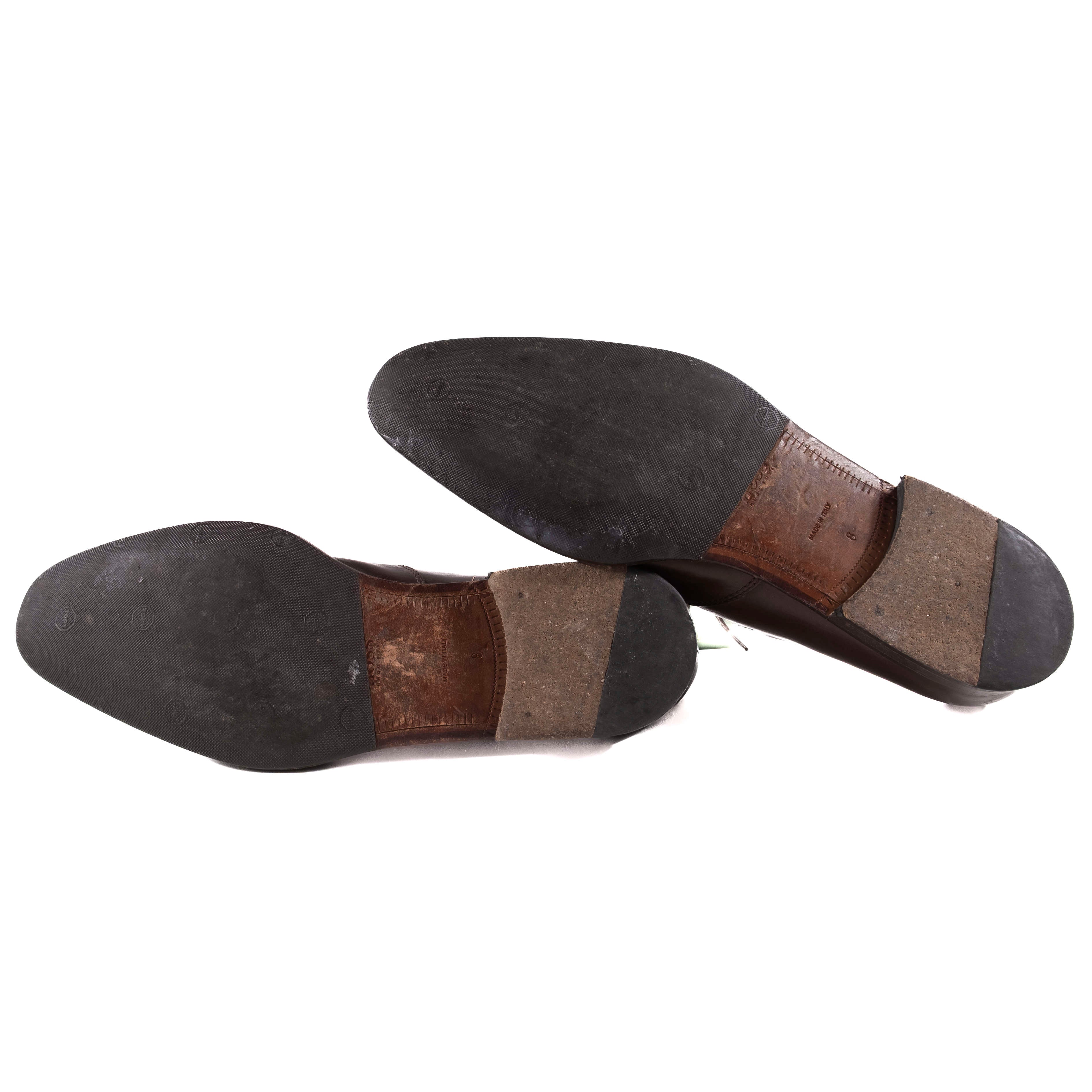 Hugo Boss Brown Leather Oxfords