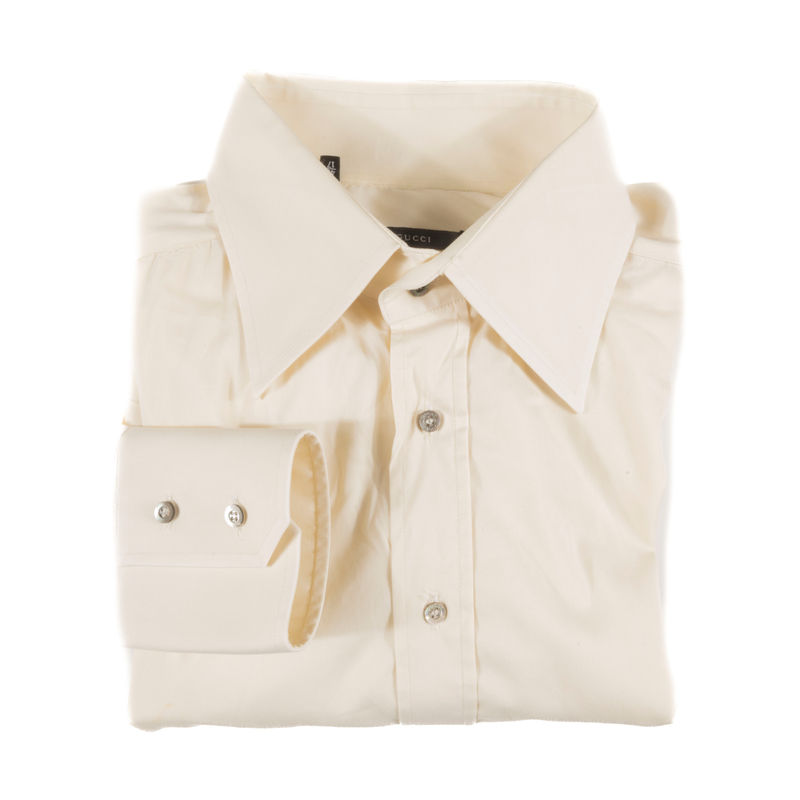 Gucci Beige Shirt Sz 43 (17.0 UK)