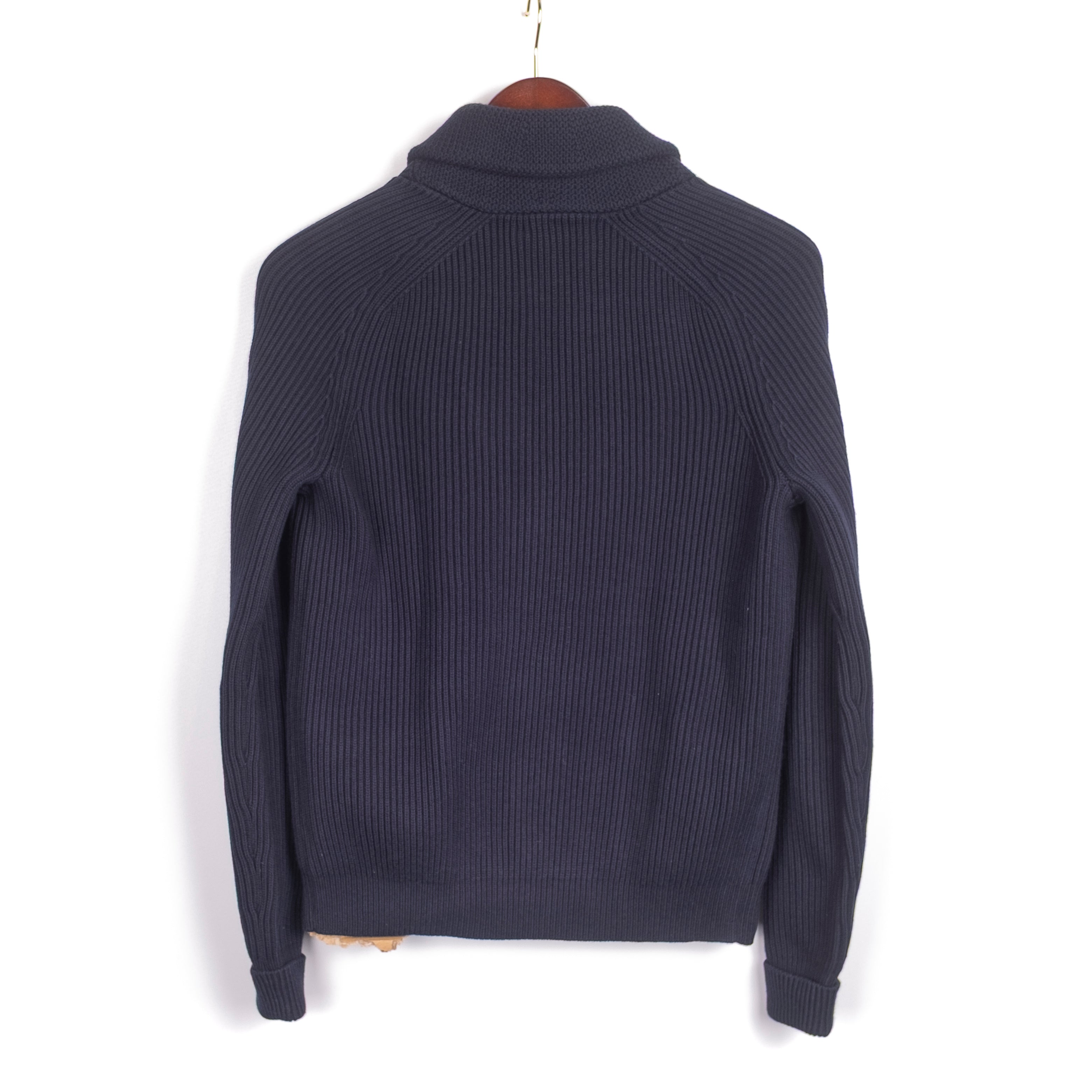 Navy Shawl Collar Cardigan