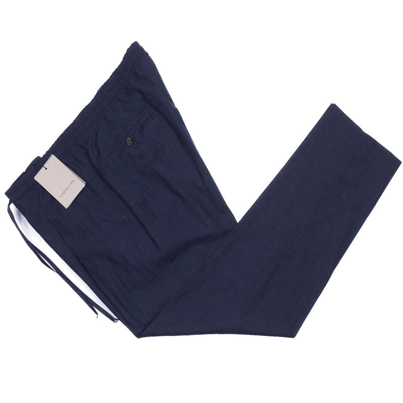 Navy Drawstring Casual Trouser