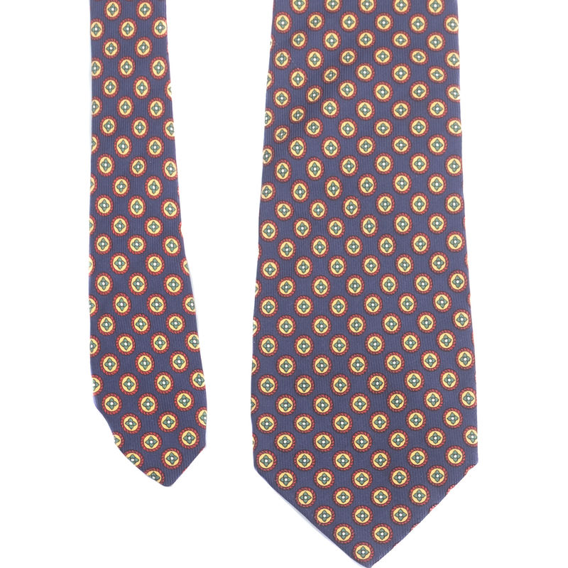 Valentino Navy Medallion Tie