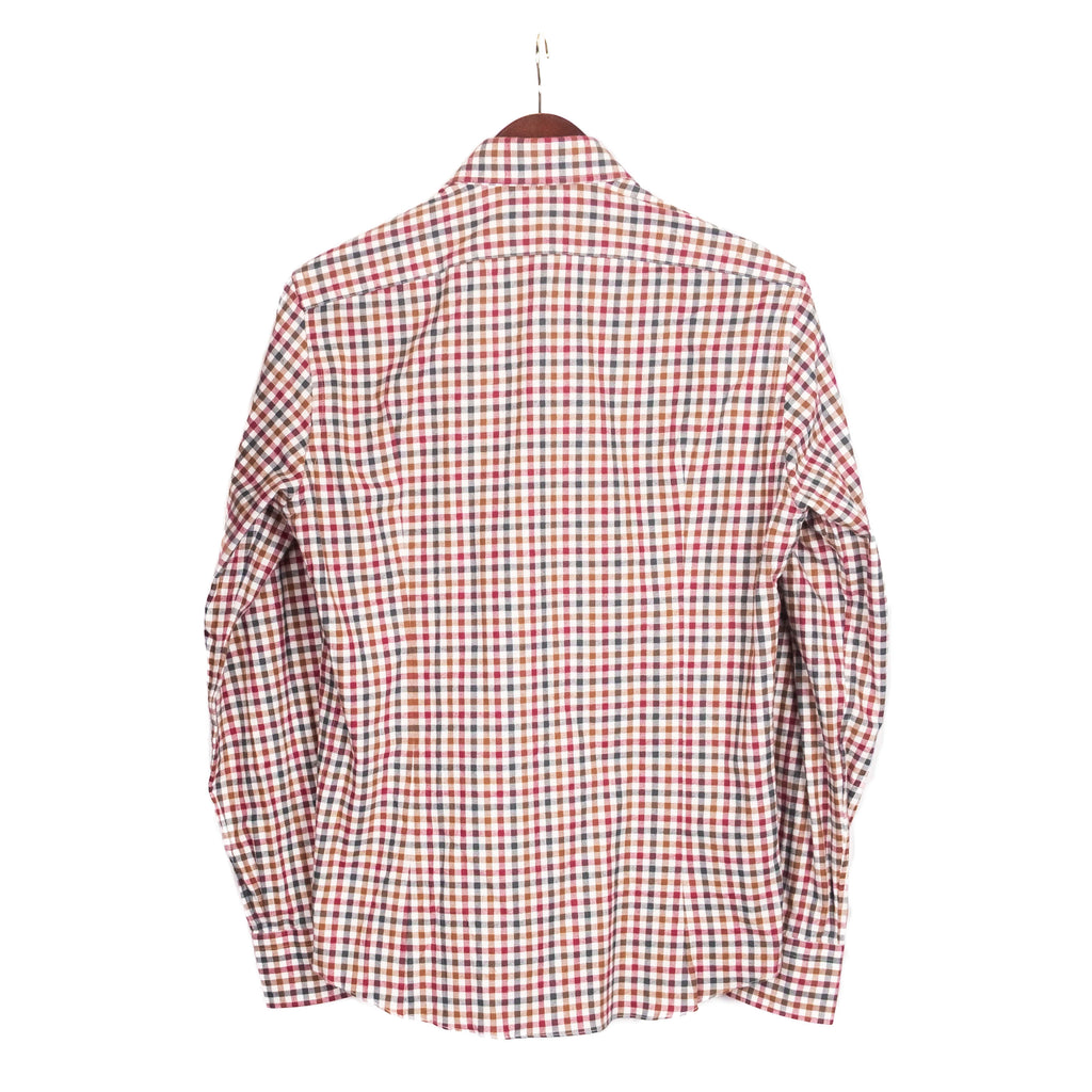 Red, Green and Brown Gingham Buttondown Shirt
