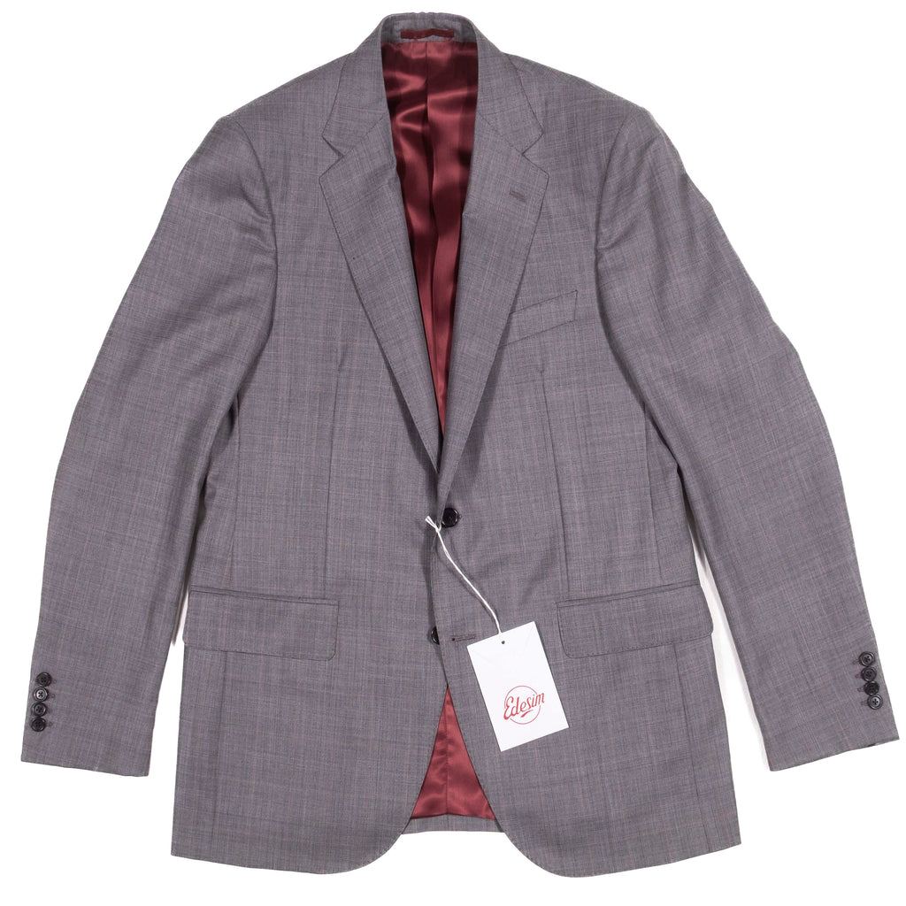 Neapolitan Hand Tailored Grey Prince of Wales Check Holland & Sherry Suit Sz 52